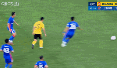 开场闪击！吴曦2分钟破门 阿齐兹造点扳平 申花半场1-1西海岸