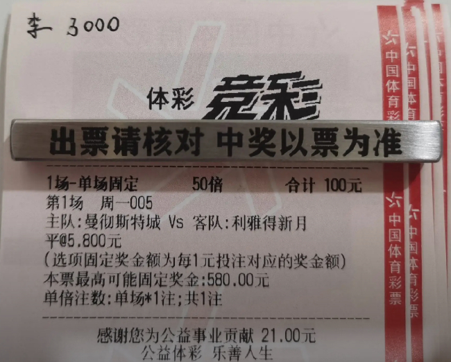 曼城世俱杯爆6倍冷门 2-2平利雅得新月成头号大冷 彩民3000元擒1.74万 曼城世俱杯爆6倍冷门 2-2平利雅得新月成头号大冷 彩民3000元擒1.74万