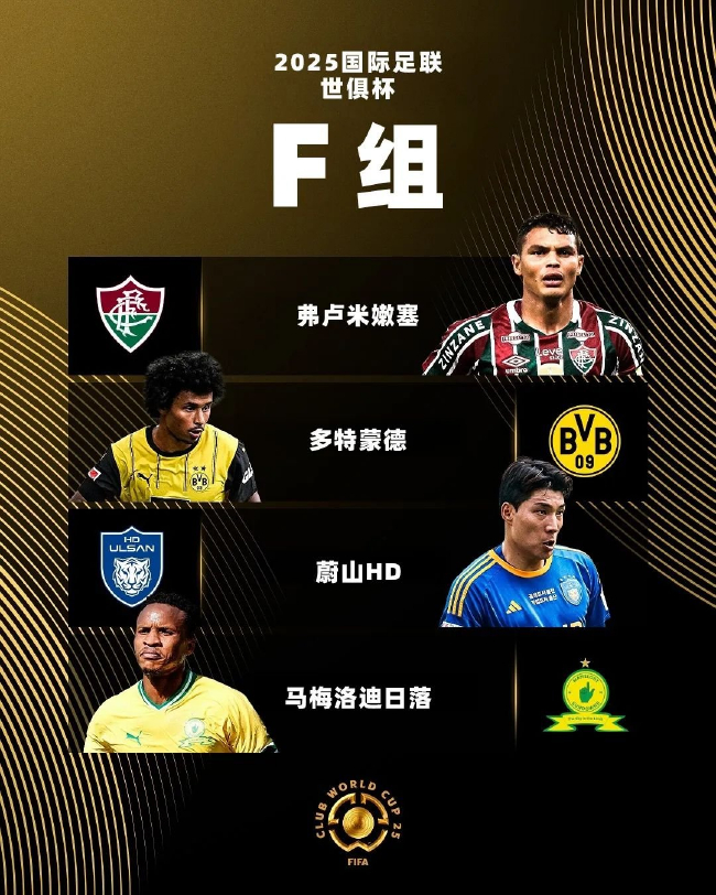 世俱杯F组前瞻：多特身价4.5亿领跑 蒂亚戈·席尔瓦率弗卢米嫩塞争头名