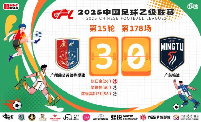 中乙广东德比：广州蒲公英3-0双杀铭途，轮换球员扛起进攻