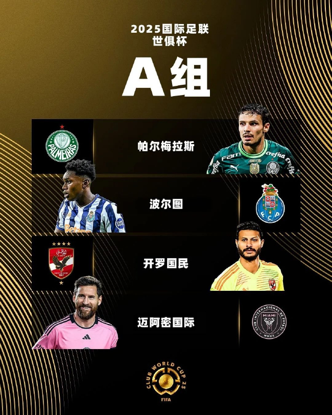 世俱杯A组赔率:波尔图1赔2.37领跑,梅西主场突围存疑