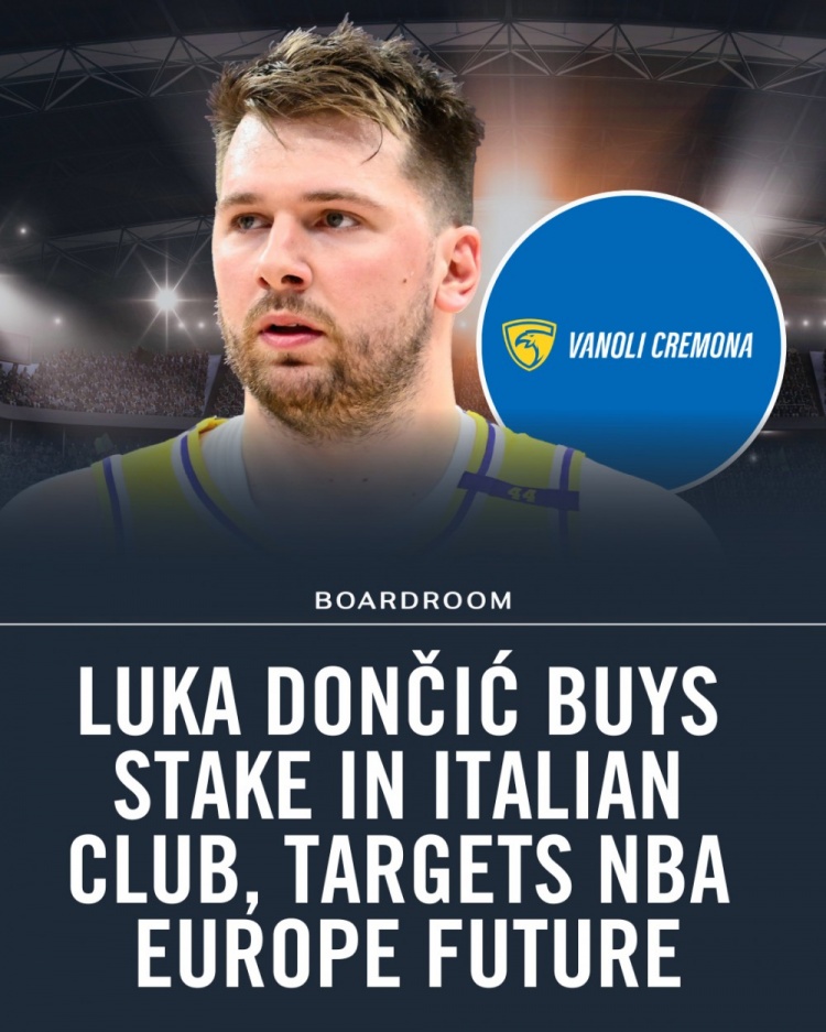 东契奇联合前独行侠高管收购意甲劲旅 瞄准NBA欧洲联赛席位