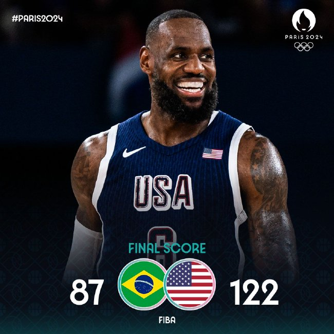 美国122-87血洗巴西,布克18分领衔7人上双,锁定四强席位 美国122-87血洗巴西,布克18分领衔7人上双,锁定四强席位