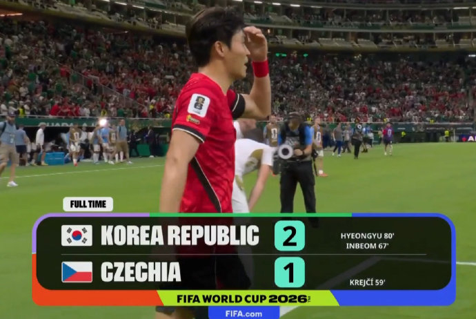 韩国2-1逆转捷克:62%控球+15次射门,技术流碾压高空流 韩国2-1逆转捷克:62%控球+15次射门,技术流碾压高空流
