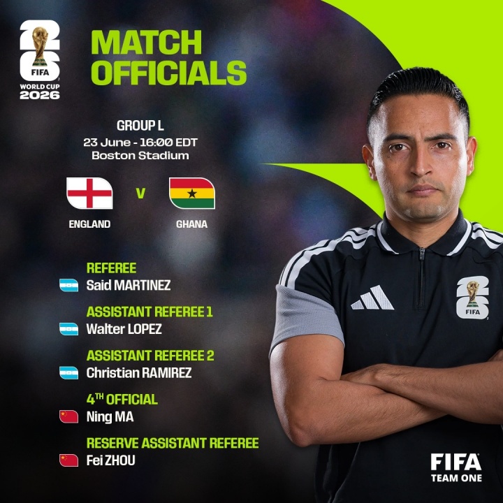 FIFA官宣:马宁再任第四官员,搭档洪都拉斯裁判组执法英加之战 FIFA官宣:马宁再任第四官员,搭档洪都拉斯裁判组执法英加之战